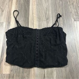 Pacsun black cropped corset top
